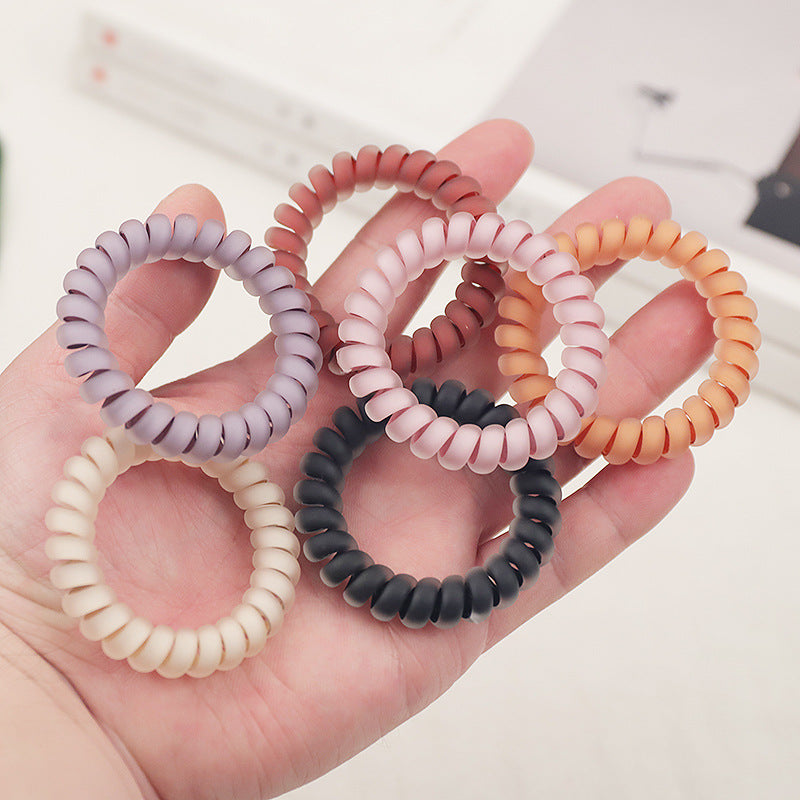 Wholesale Morandi Semi Transparent Matte TPU Hair Scrunchies